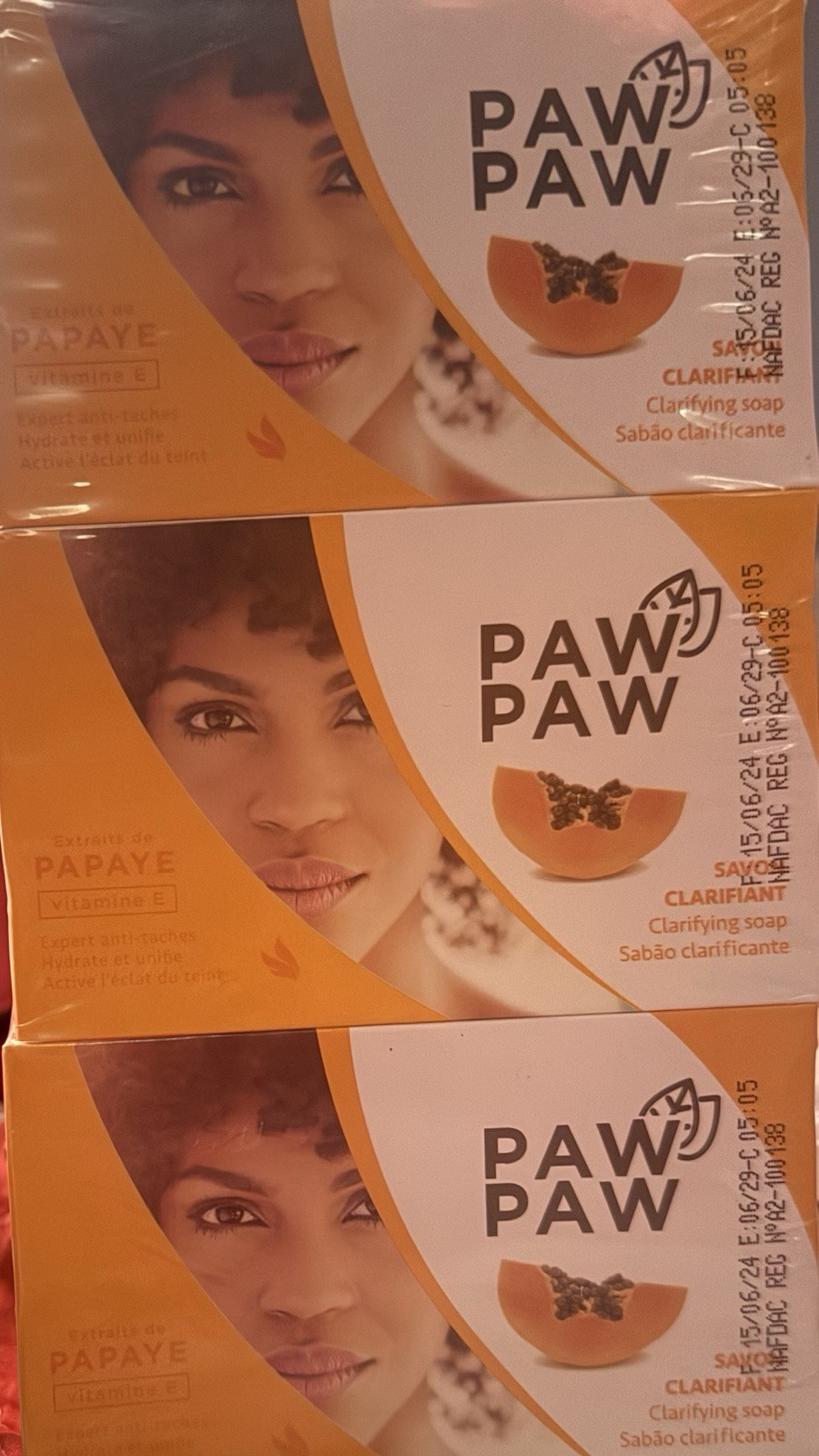 Paw Paw Clarifying Soap with Vitamin E & Papaya Extracts – 180g Set 6