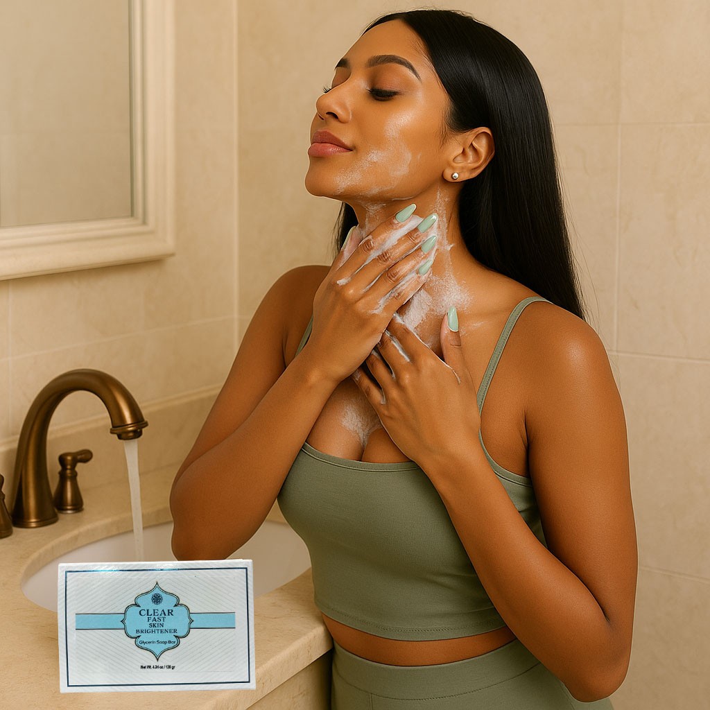 Clear Fast Skin Brightening Glycerin Soap Bar 4.25 oz Face Body Cleanser