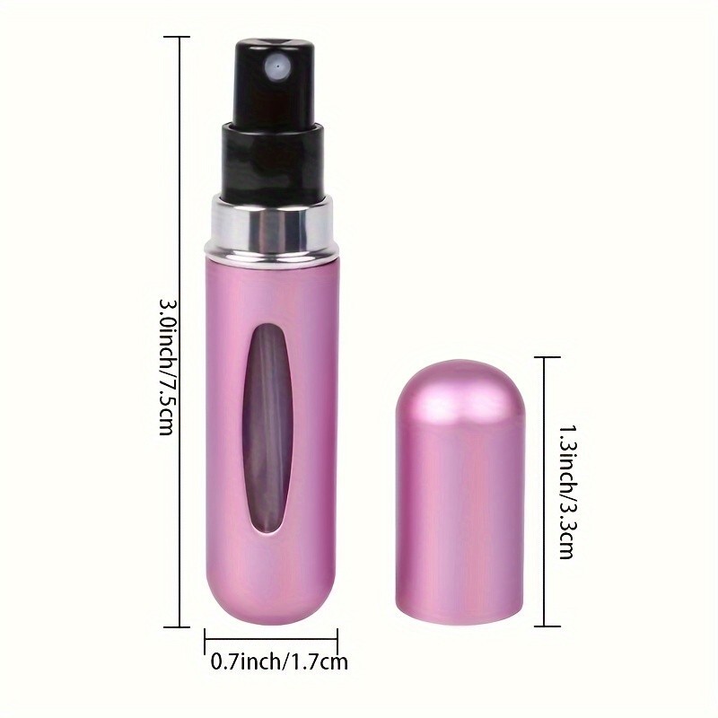 5Pcs Mini Travel Perfume Atomizer Bottle Spray Pump Case Refillable Portable US