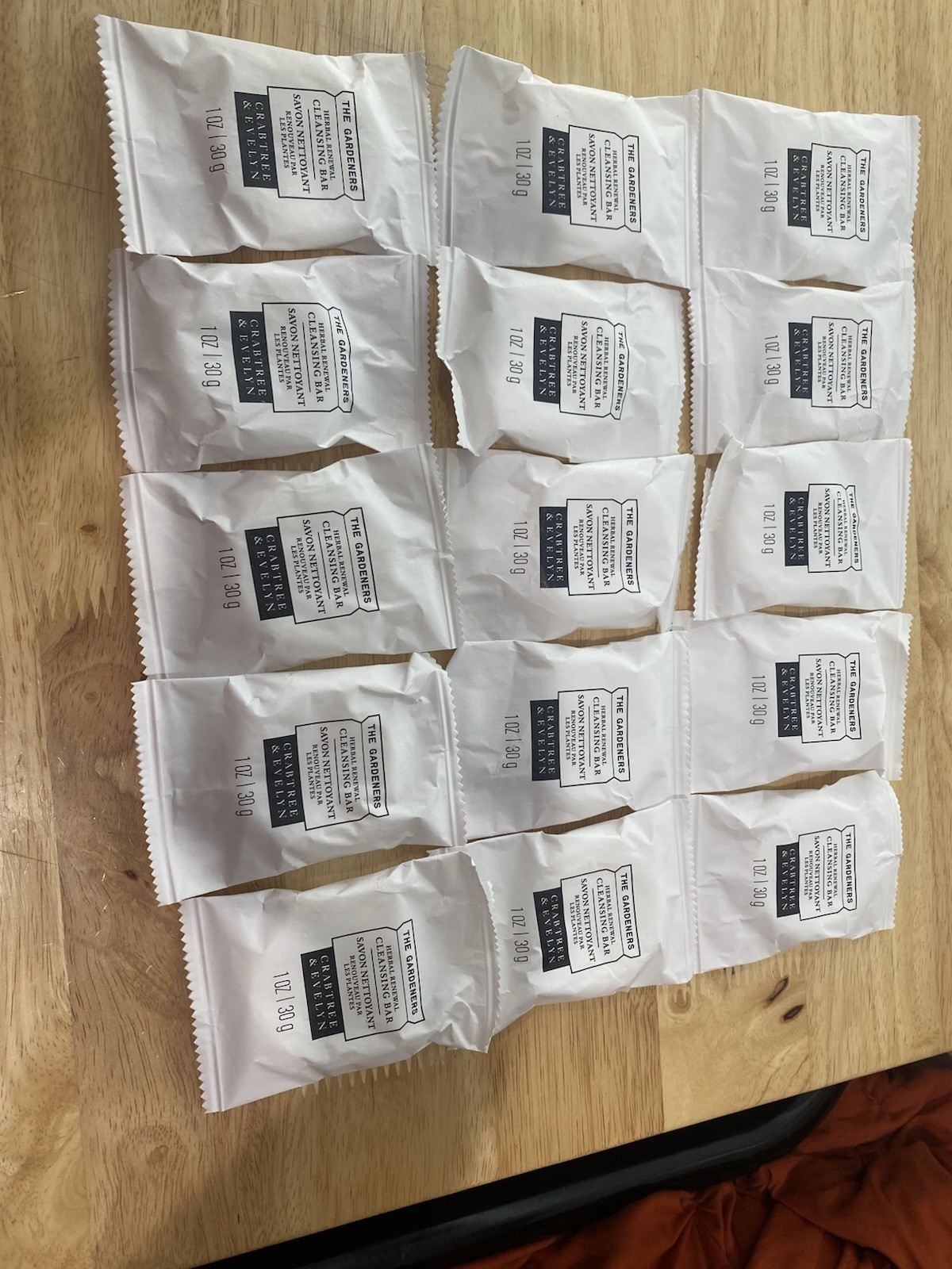 15 Pcs The Gardeners CLEANSING BAR Soap Crabtree & Evelyn Herbal Renewal 1oz