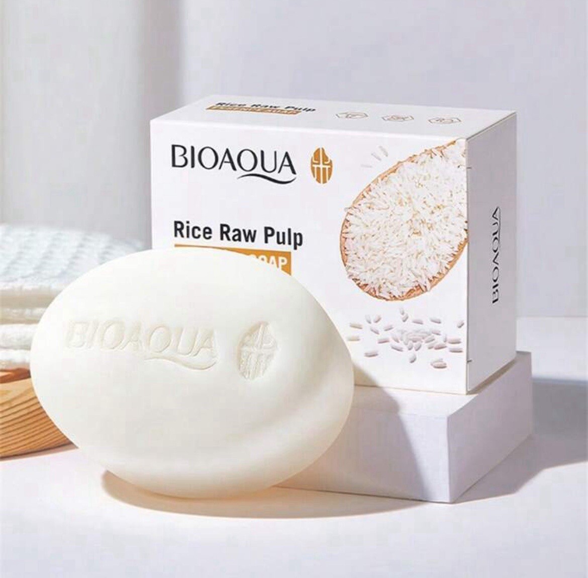 Natural Rice Puree Essence Soap for Daily & Face & Body Care