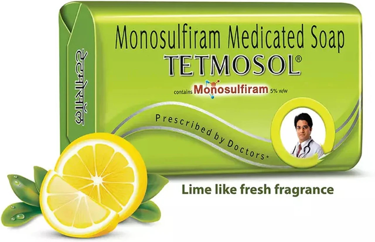 Tetmosol Medicated Soap (100g x 2) with 5% Monosulfiram for Healthy Skin Care