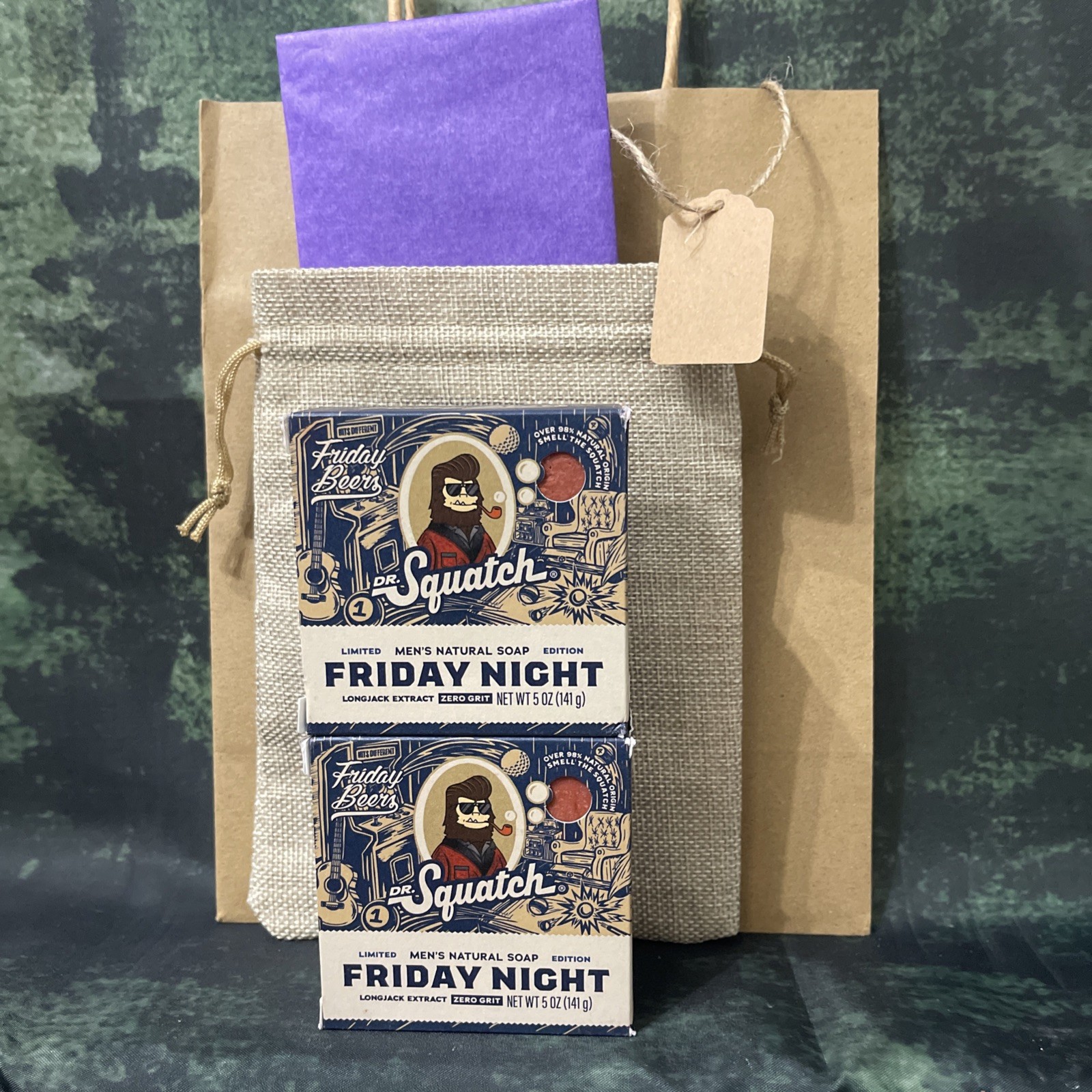 Dr. Squatch Friday Night 2 soap set Great Mens Birthday gift