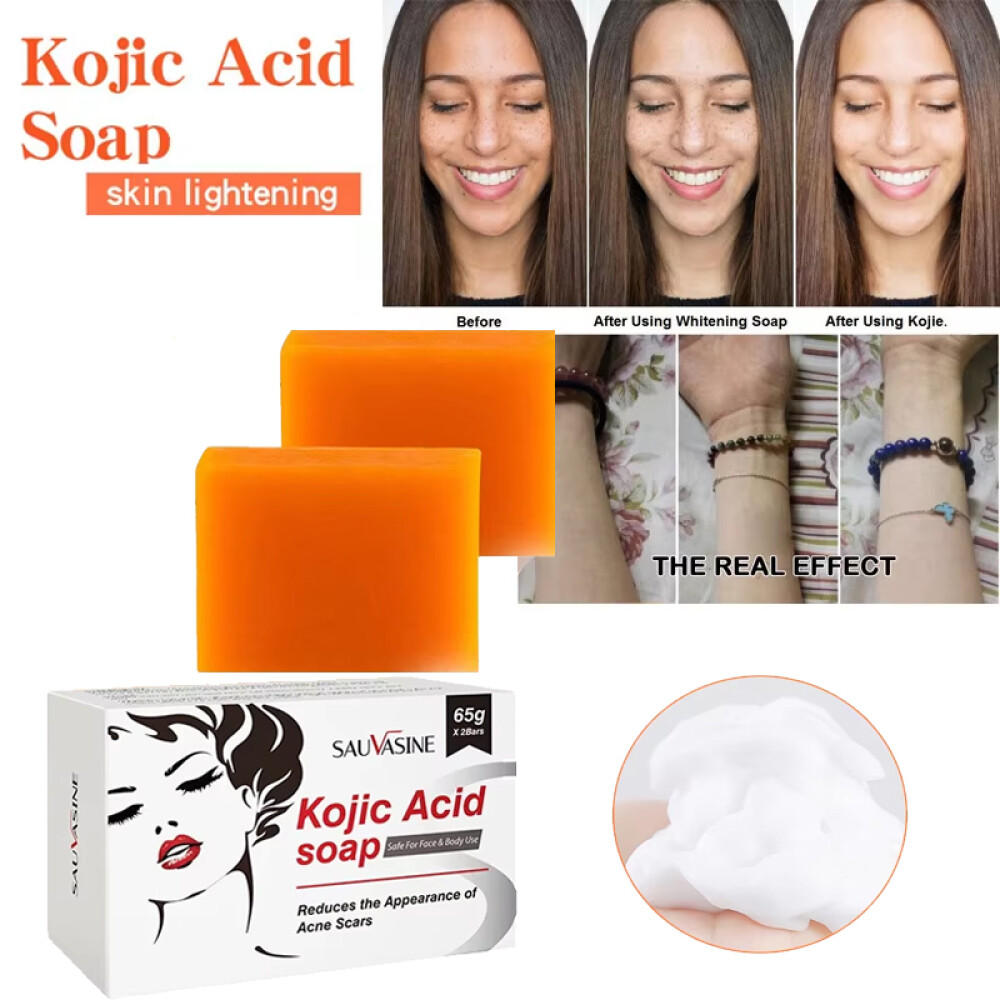 5/3X Kojic Acid Soap Acne Dark Spot Remover Skin Lightening Whitening Face Body