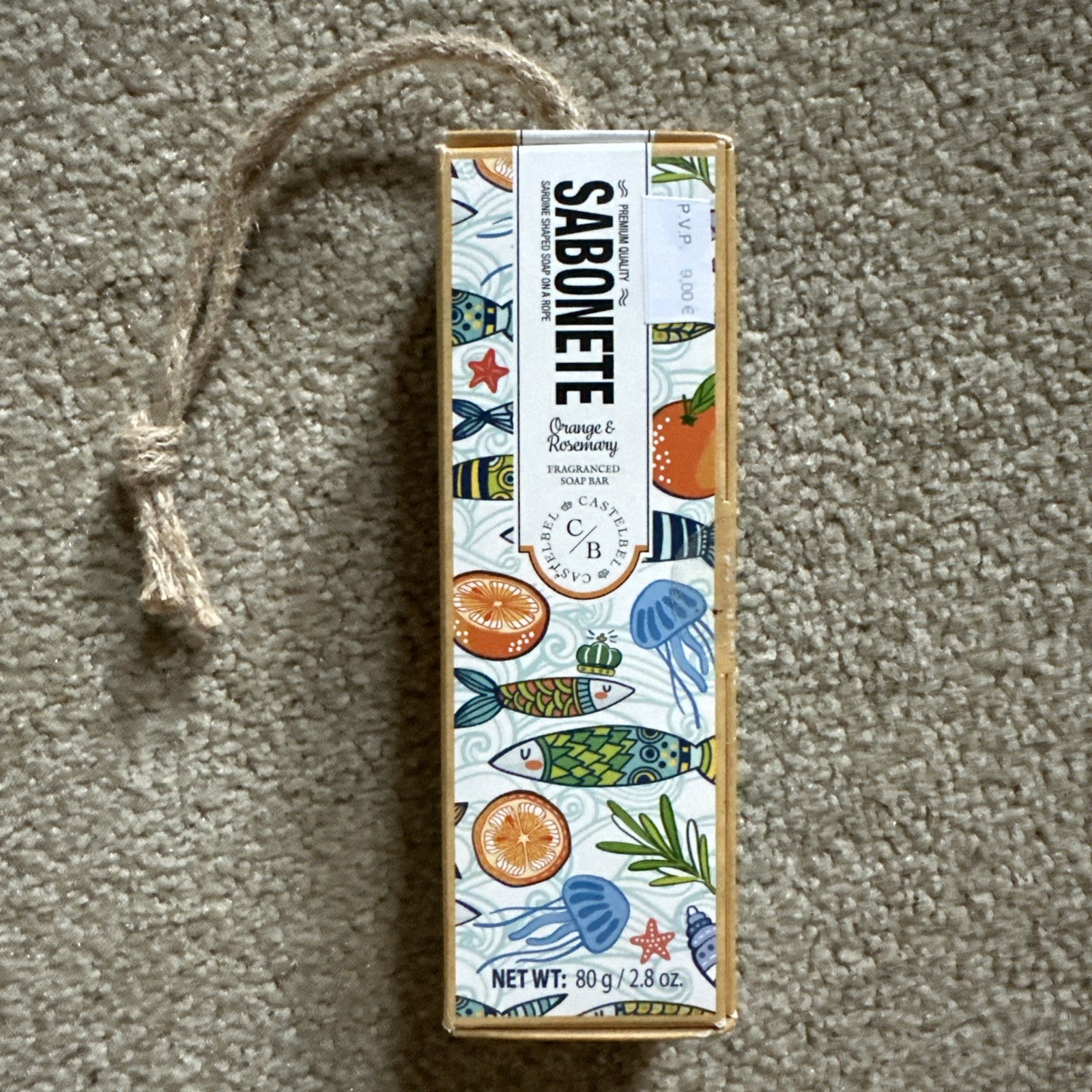 Castelbel, Sardine Orange & Rosemary Soap on a Rope Aromatic Fragrance 80g