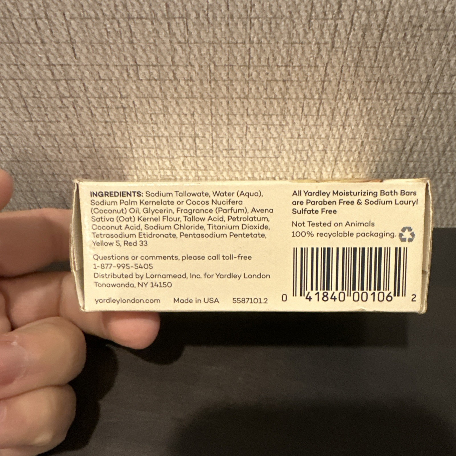 Yardley London Bath Bar Soap, 4.25oz Oatmeal & Almond | Gently Exfoliates