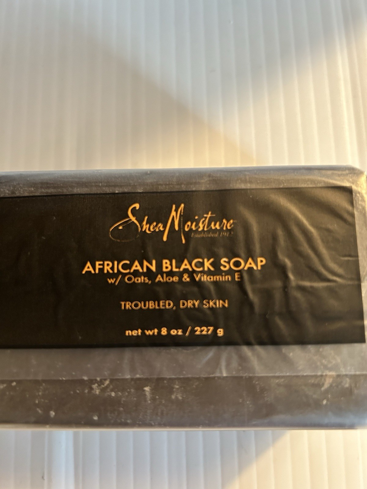 Shea Moisture African Black Soap Oats Aloe Vitamin E For Troubled, Dry Skin 8oz