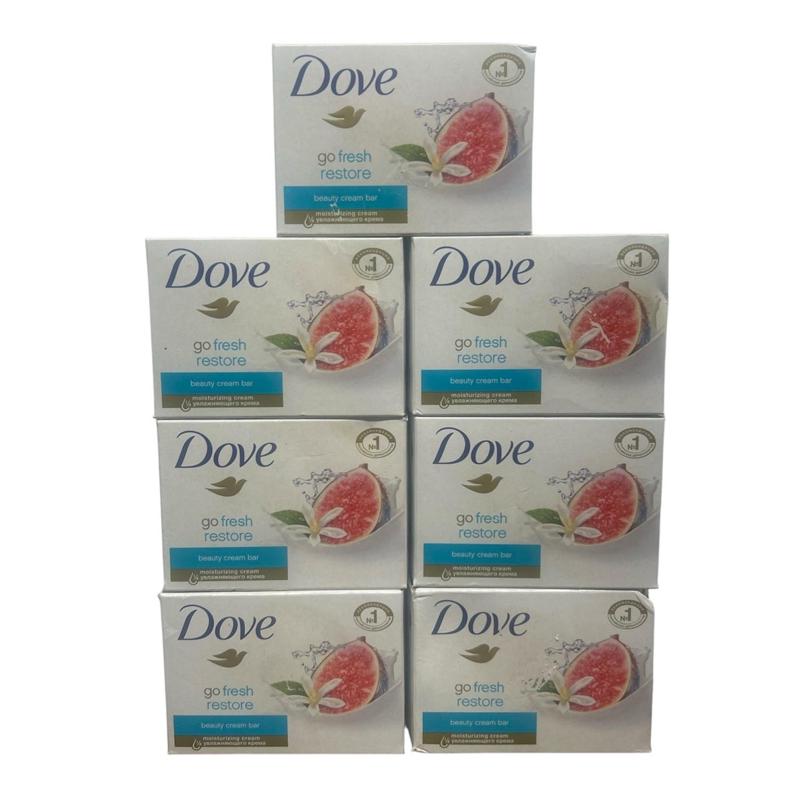 Dove Go Fresh Blue Fig & Orange Blossom Beauty Cream Bar Soap 4.75oz – Lot Of 7