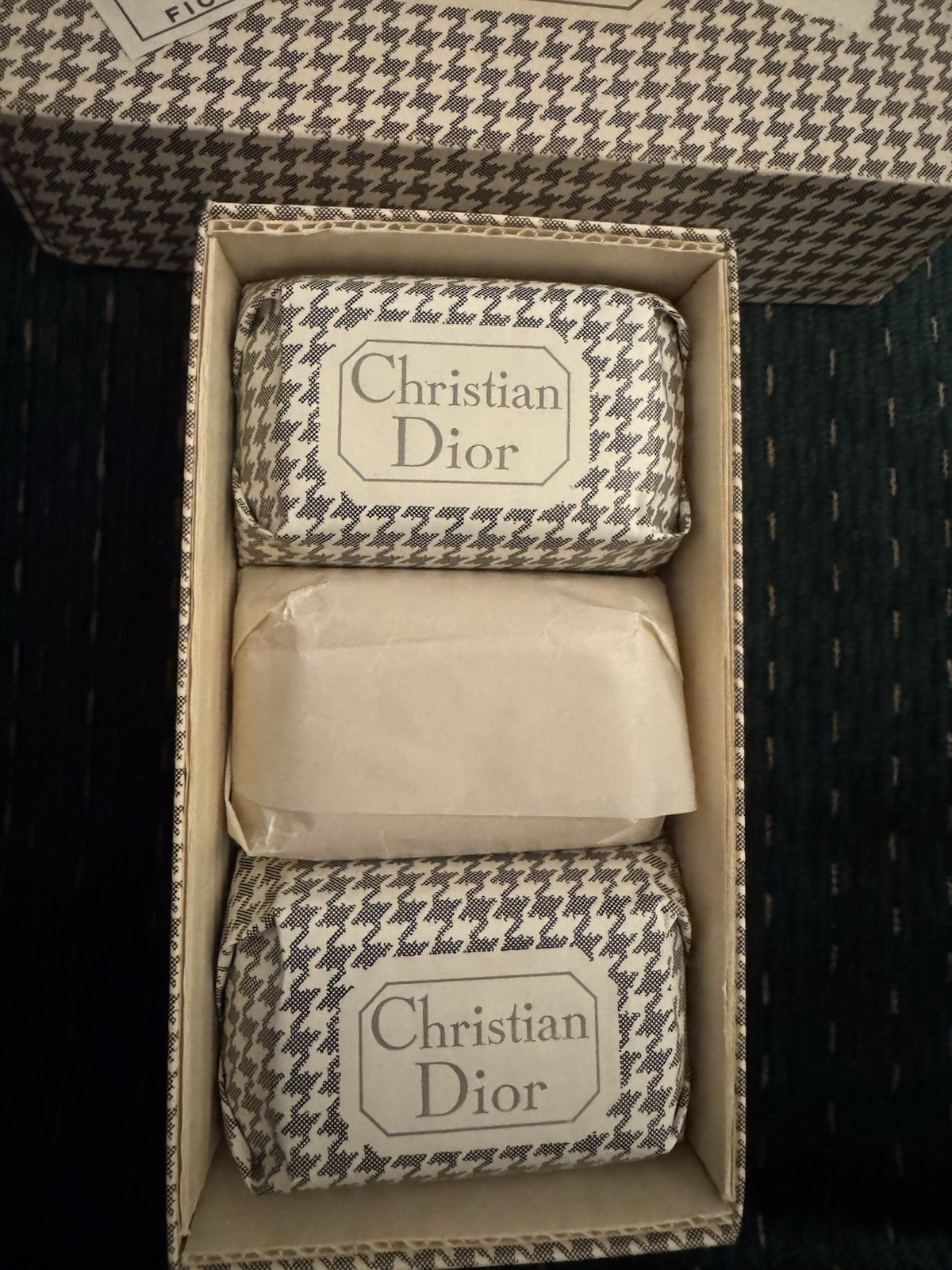 Miss Dior Vintage Soap Christian Dior Wrapped Scented Set Of 3 Bar Box NEW