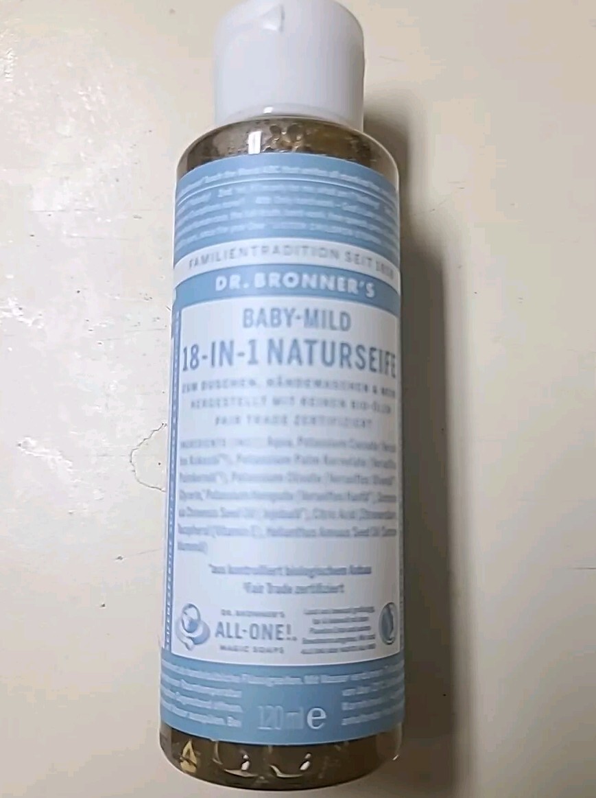 Dr Bronner’s BABY MILD 18-in-1 Naturslife Castile Soap Liquid 120ml (4oz)