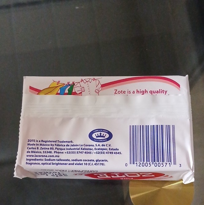 Zote Pink Body Bar Soap Optical Brightener Swirl Scent 14.1oz (400g)