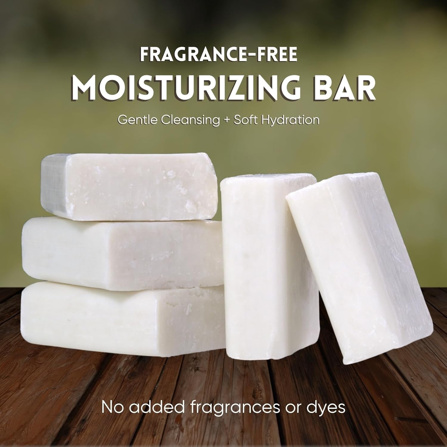 NatureClean Fragrance-Free Moisturizing Bar Soap – 5 Gentle & Nourishing Bars