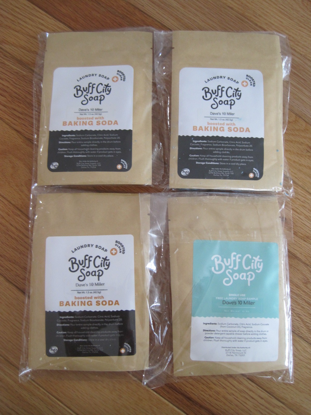 Buff City Soap – 2.22 & 3.06 oz Bars & 2 Single Laundry Soap in DAVE’S 10 MILER