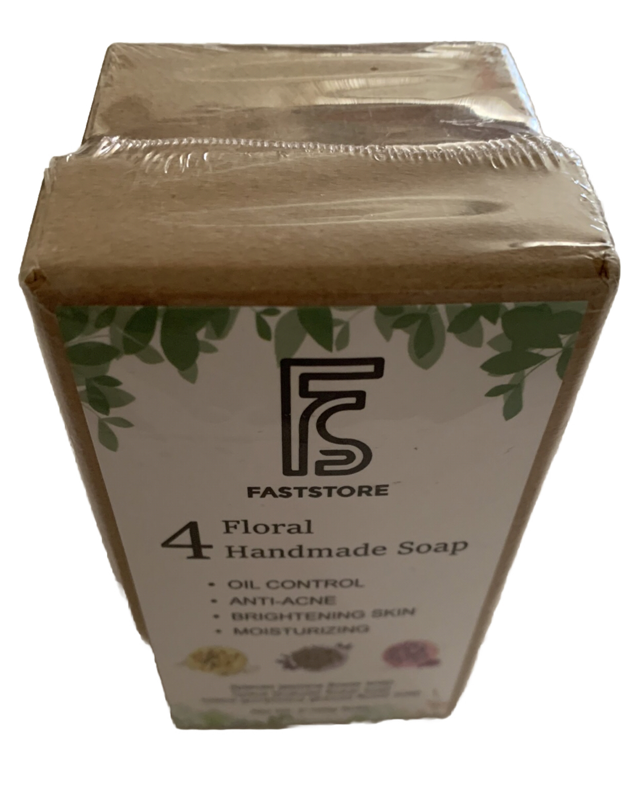 Box of Four Floral Handmade Soaps, For Oil Control, Anti-Acne, Moisturizing