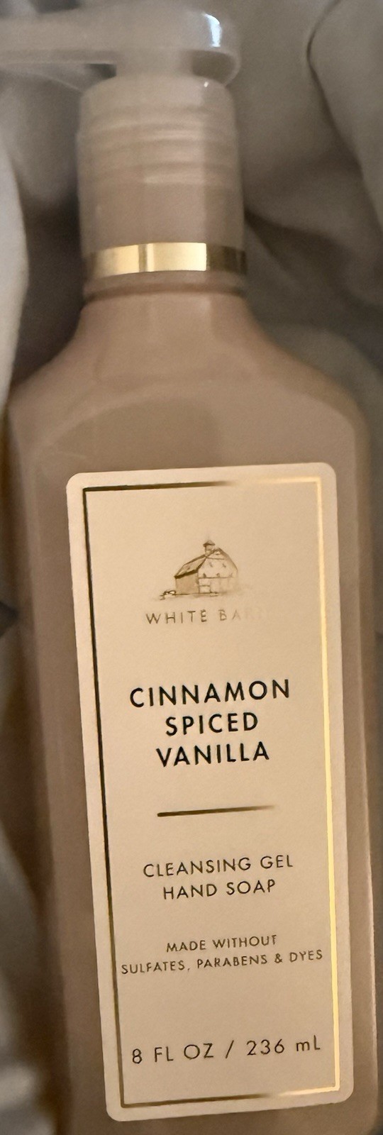 NEW BATH & BODY WORKS CINNAMON SPICED VANILLA CLEANSING GEL HAND SOAP-8 FL OZ-