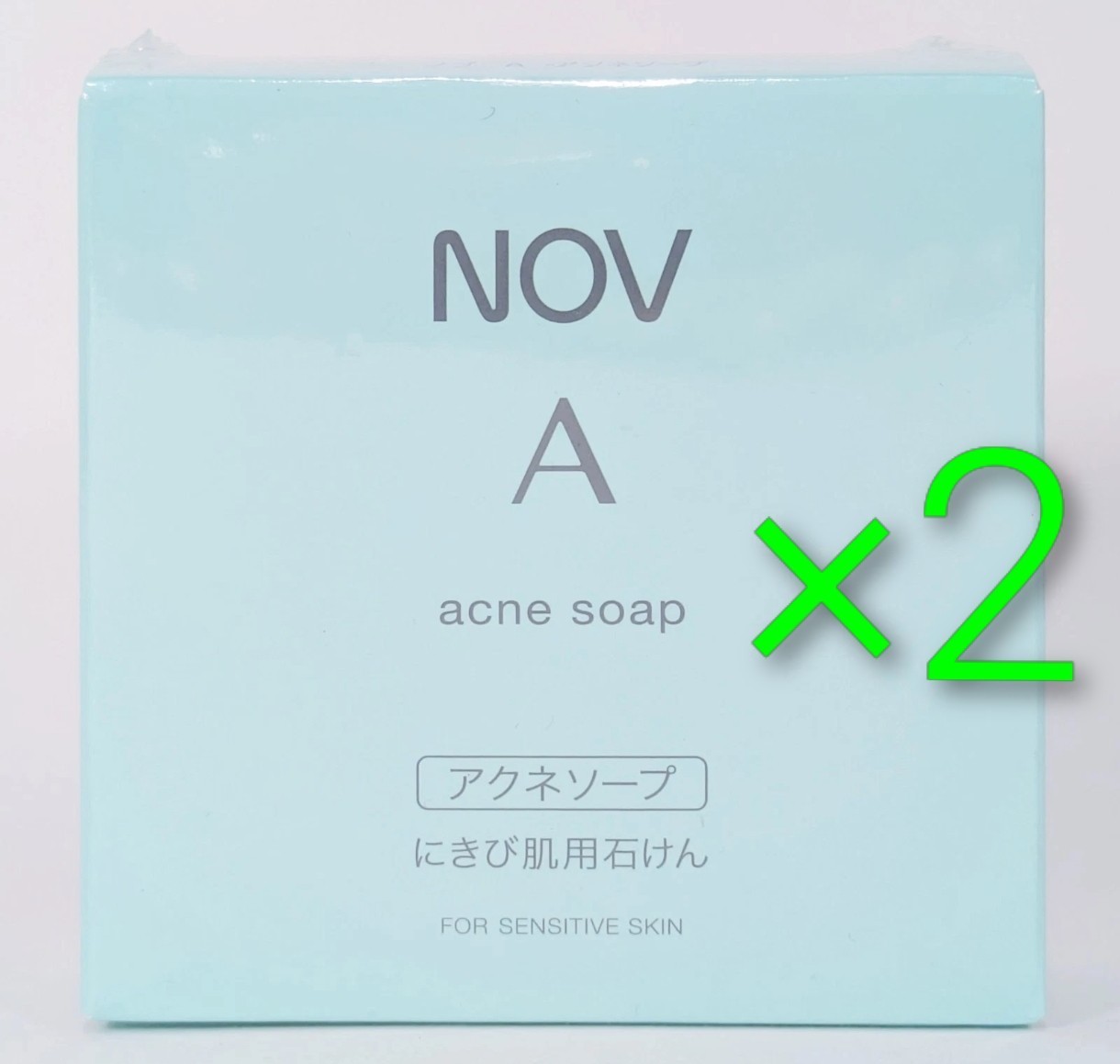 NOV A Series Acne Soap 70g x 2 Set Japanese Facial Cleanser Fragrance-Free Color