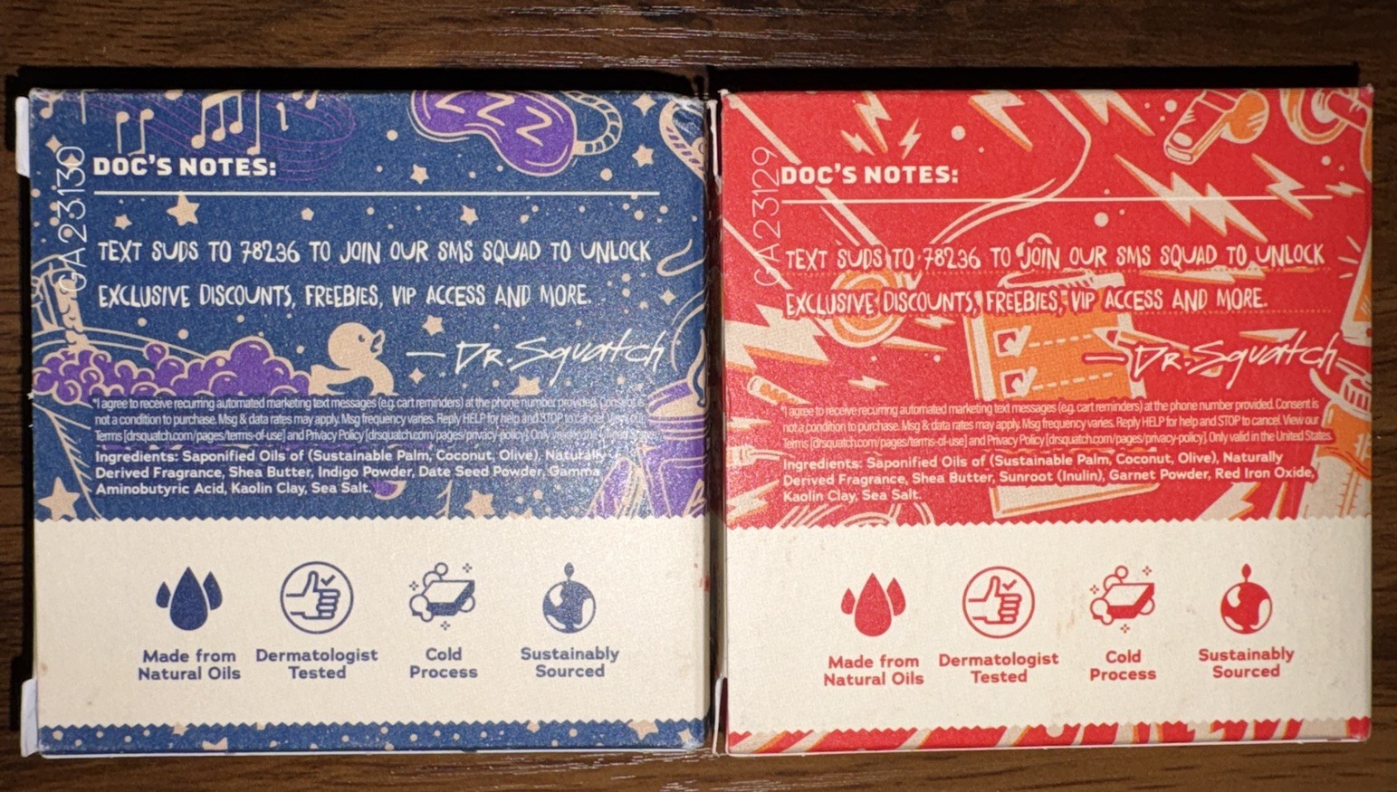 Dr Squatch Energy Bar & Bliss Briccs Set 5 oz Each RARE and New Condition