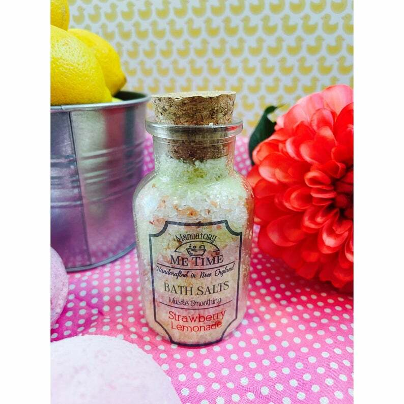 Strawberry Lemonade Calming Bath Salts. Home made in New England