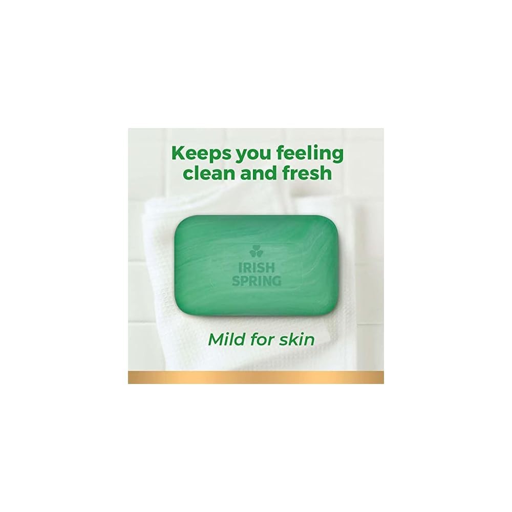 Irish Spring Bar Soap Original Clean, (Classic / Classique) 2 Bars 3.2Oz(90g)