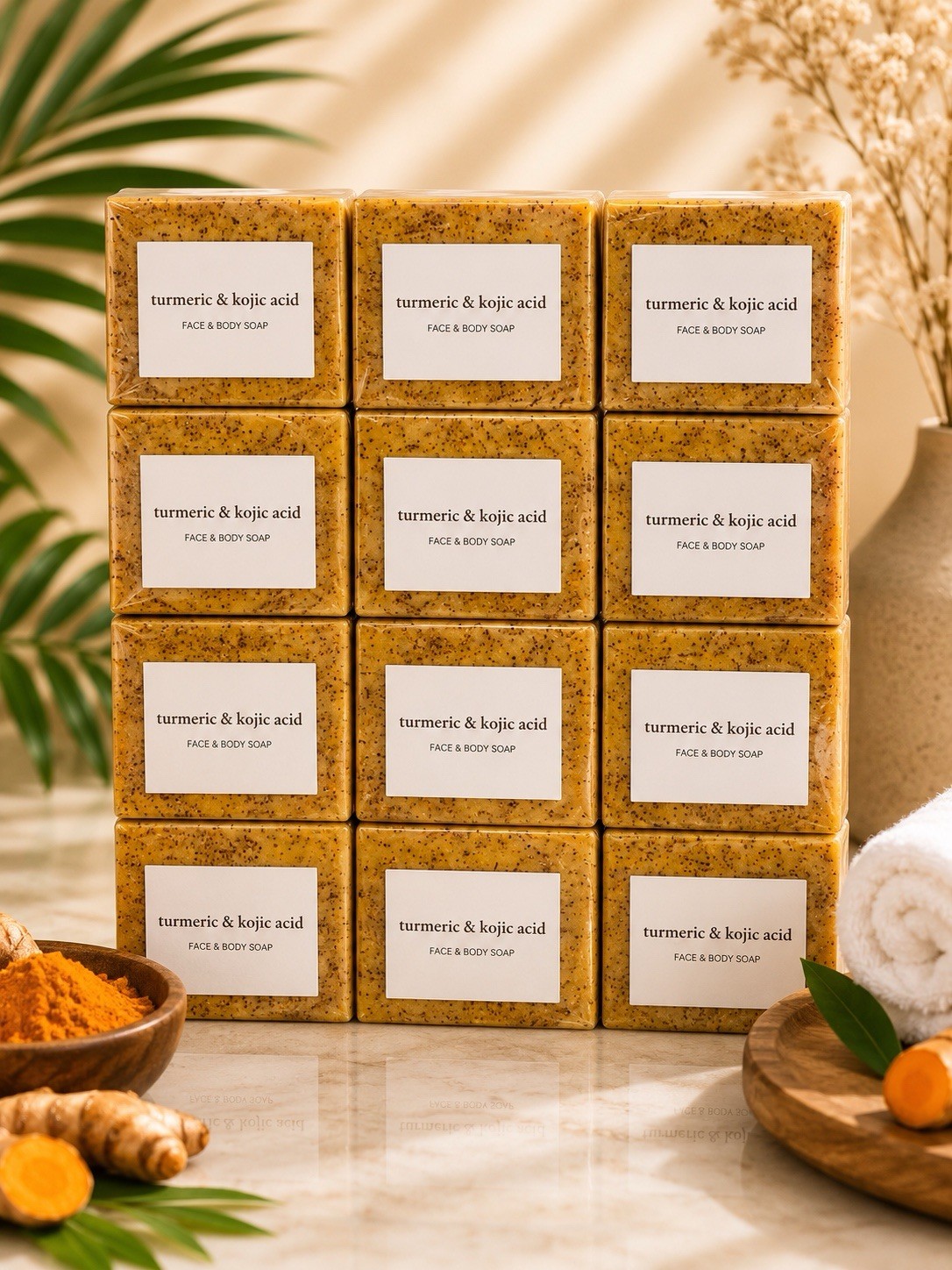 Turmeric & Kojic Acid Face & Body Soap Moisturizing Multipack 100g Lemon