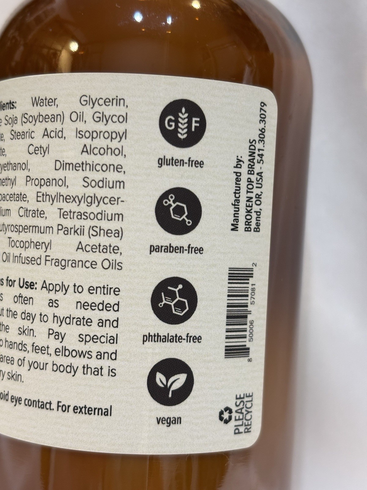 Broken Top Cardamom Vanilla Hand & Body Lotion 8oz (240ml)