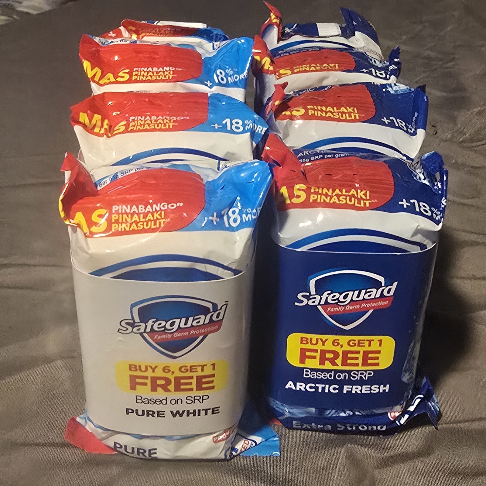 Safeguard Pure White (7 bars) and Extra Strong Cooling (7 bars) 65g