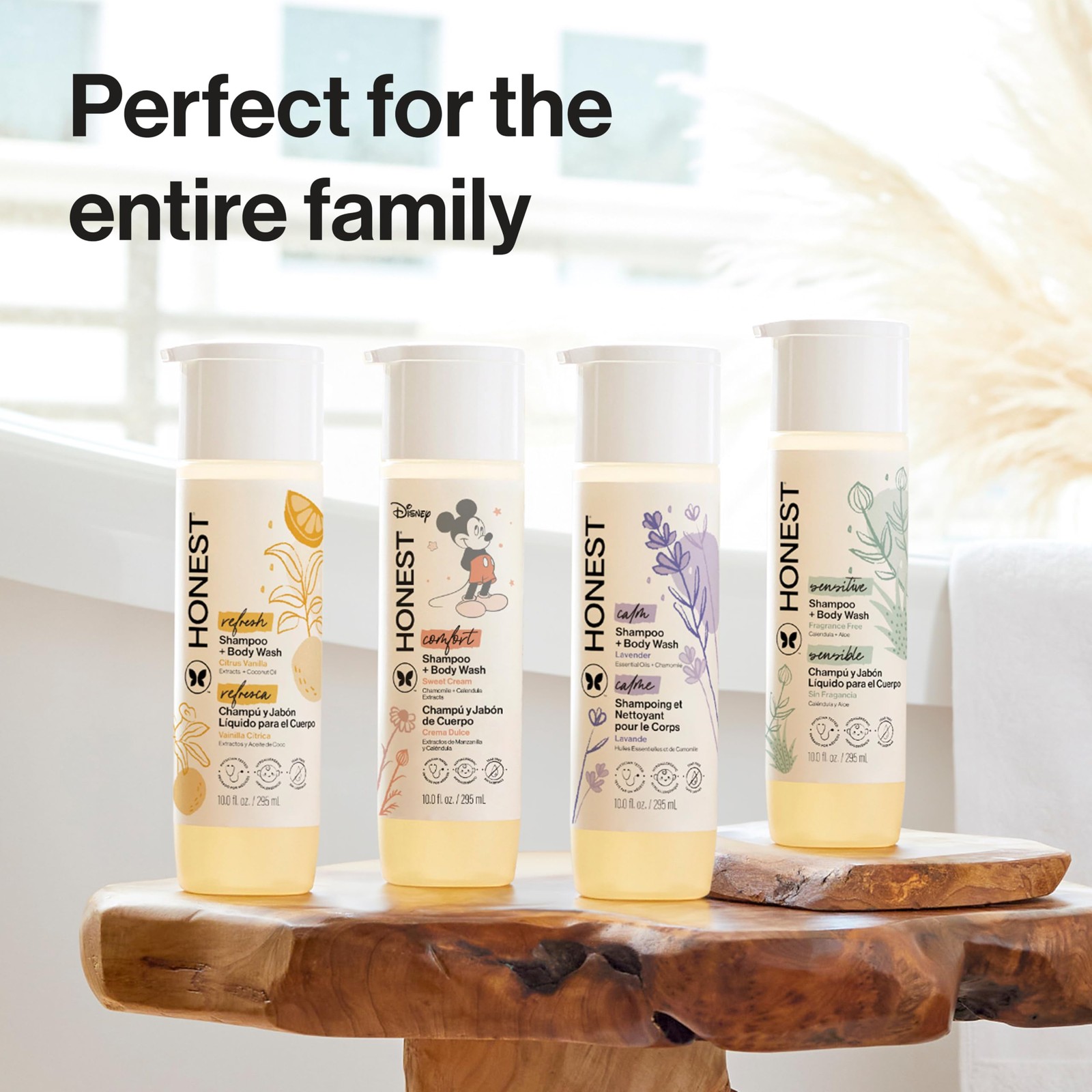 The Honest Company 2-in-1 Baby Shampoo & Body Wash, Fragrance-Free, Tear-Free,