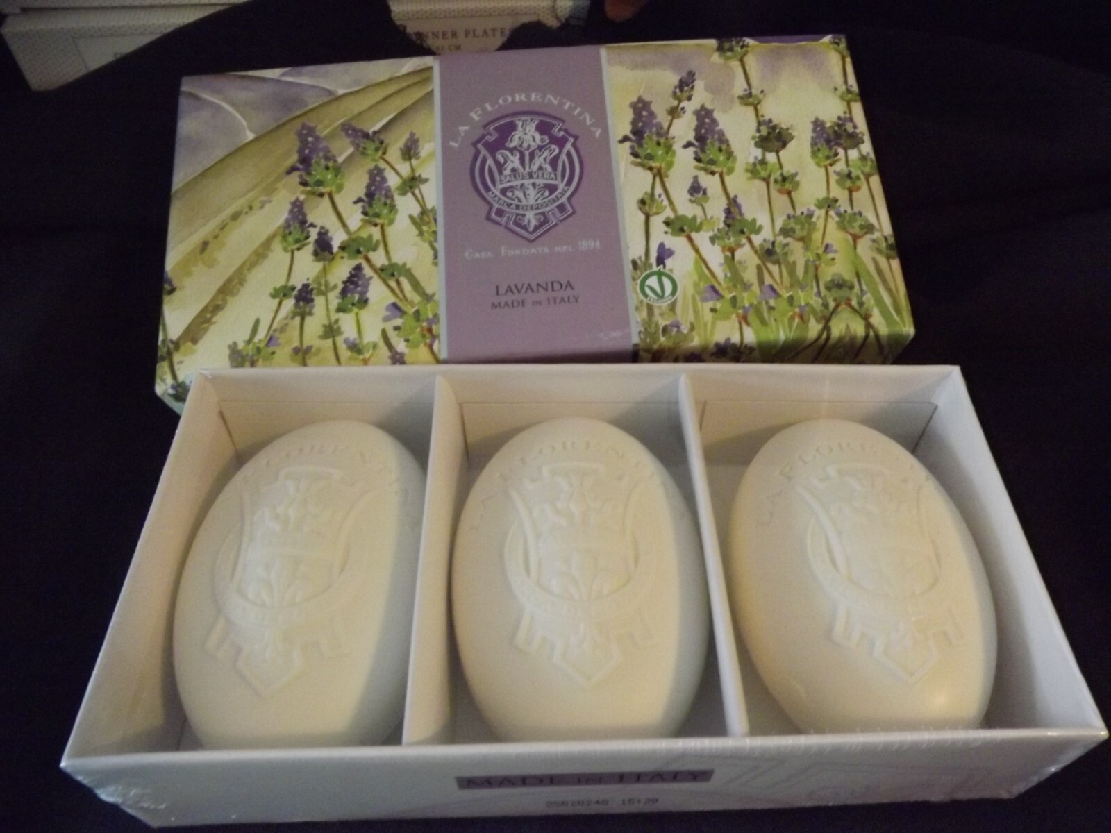 La Florentina ITALIAN GIFT SET 3 BARS LAVENDER LUXURY SOAPS 3×5.3 OZ -15.9 TOTAL