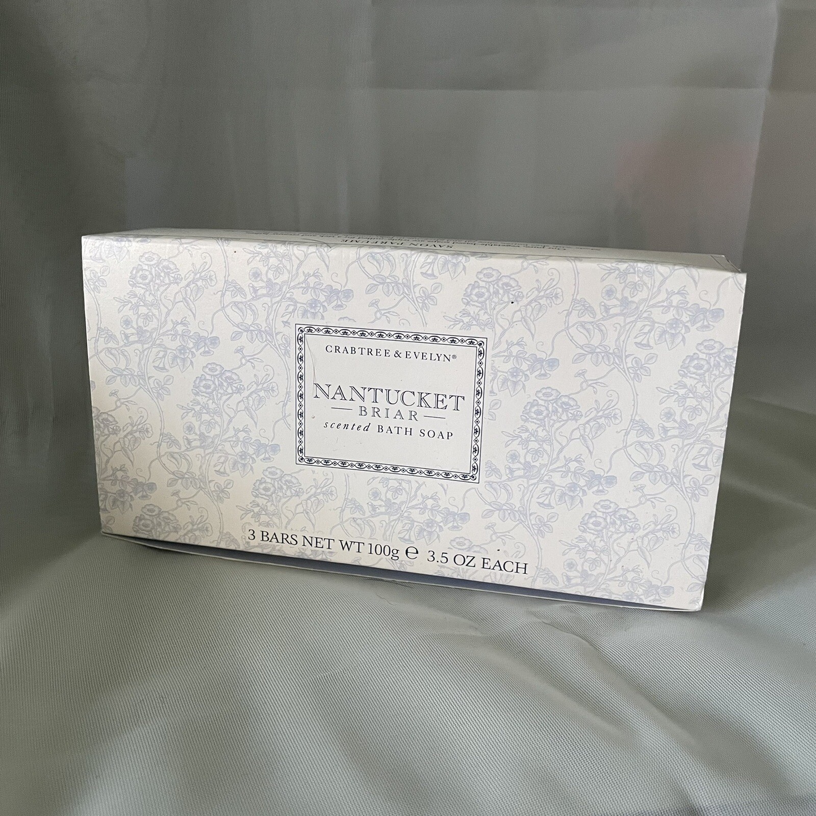 Crabtree & Evelyn Nantucket Briar Scented Bath Soap Set of 3 x 3.5oz Vintage NEW