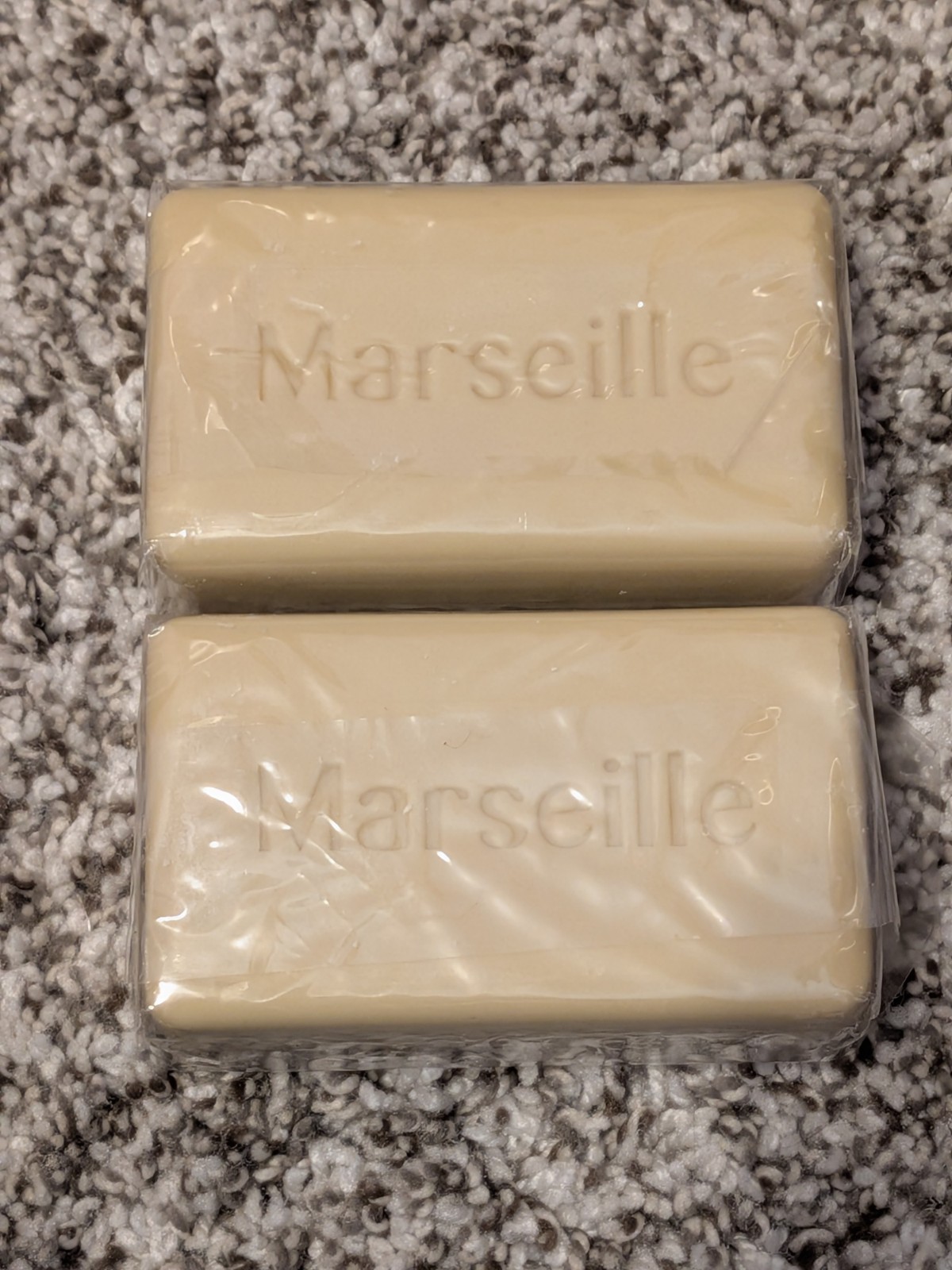 Lot of 2 Marseille Soap Bars White 3.4 oz Each French Traditional Natural Sealed