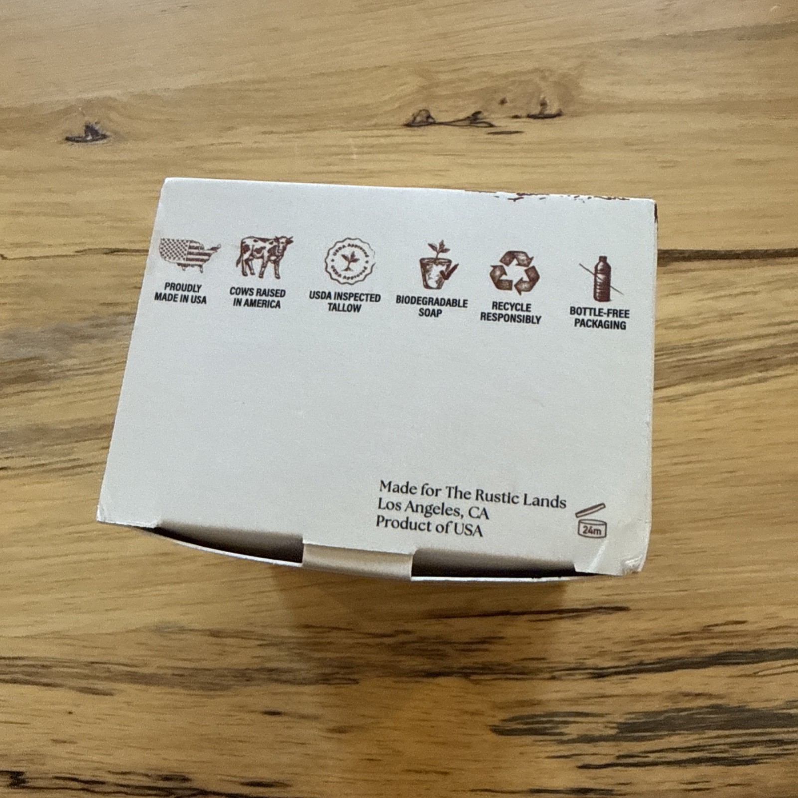 The Rustic Lands Tallow Soap made with raw honey & organic olive oil.4 Bars 5 oz