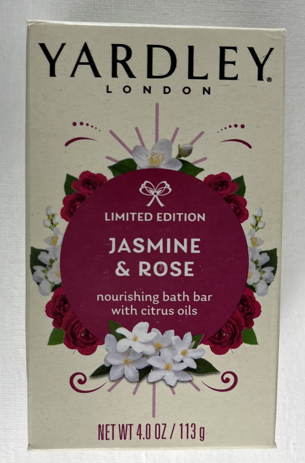 Yardley London Jasmine and rose nourishing bar 4 oz x 3 bars Limited Edition
