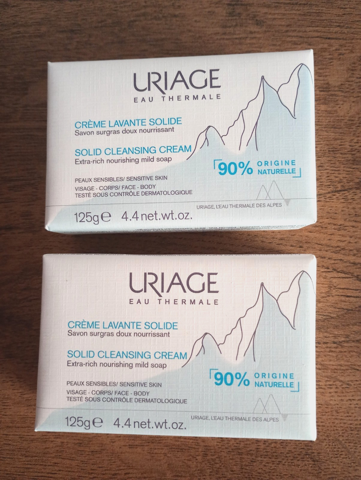 2 Pack Uriage Solid Cleansing Cream Extra-rich Nourishing Mild Soap 125g