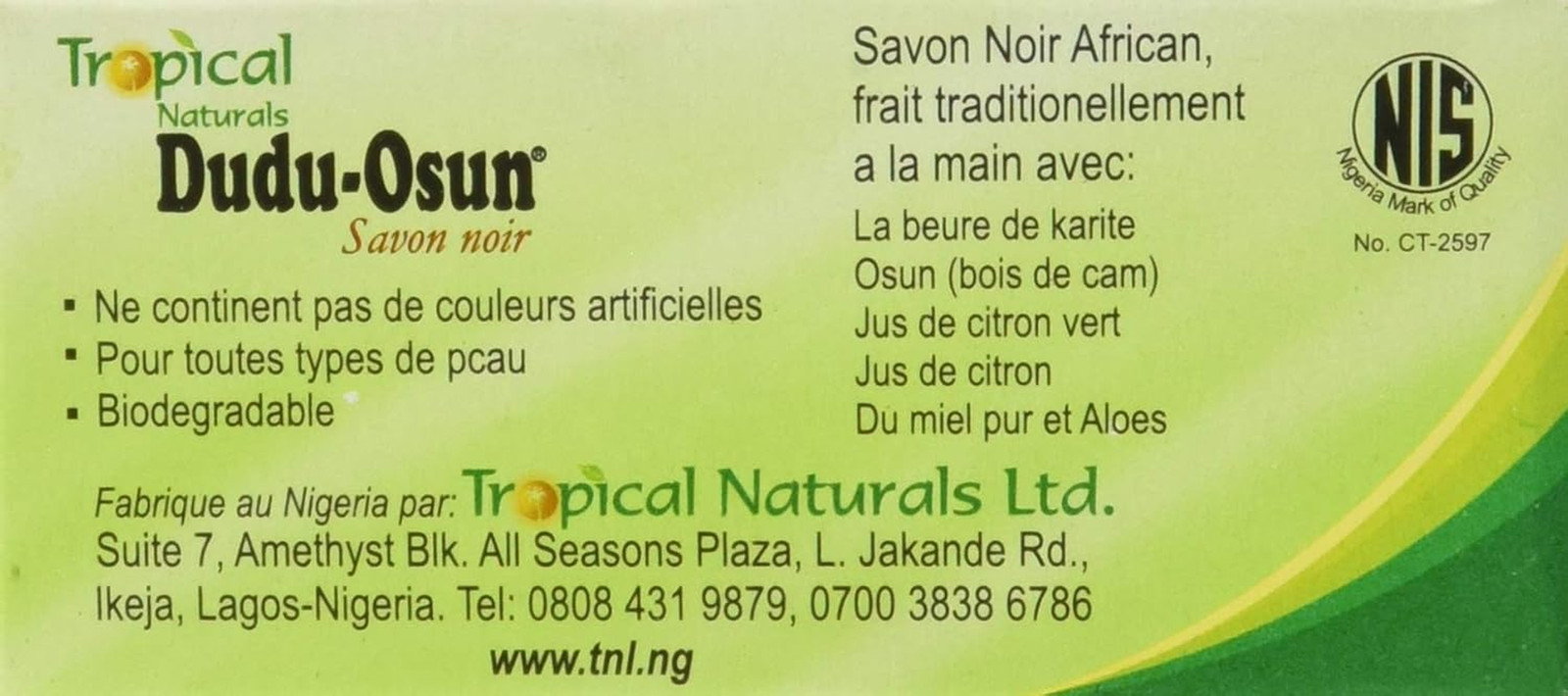 Dudu Osun Black Soap Pure Ingredients US Ship, Original, 5 Ounce (Pack of 3)
