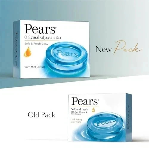 Pears Glycerin Soap 125g x 2 Mint Fresh Gentle Bath Bar Soap Free Clean