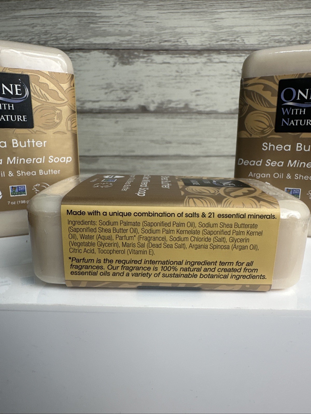 One With Nature Soap Bar Shea Butter 7 oz (Pack of 3)