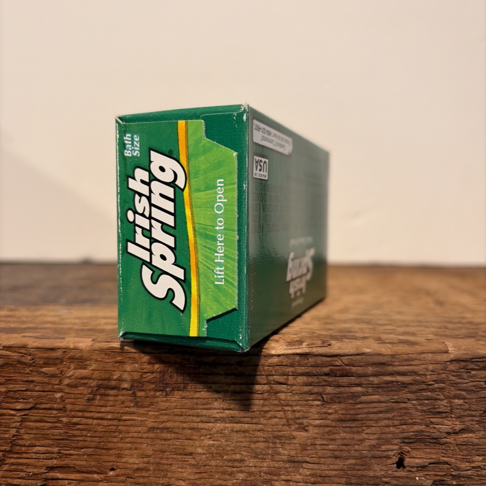 NOS Irish Spring Original Deodorant Soap 3.75 Oz Bar Bath Size No Flax Seed