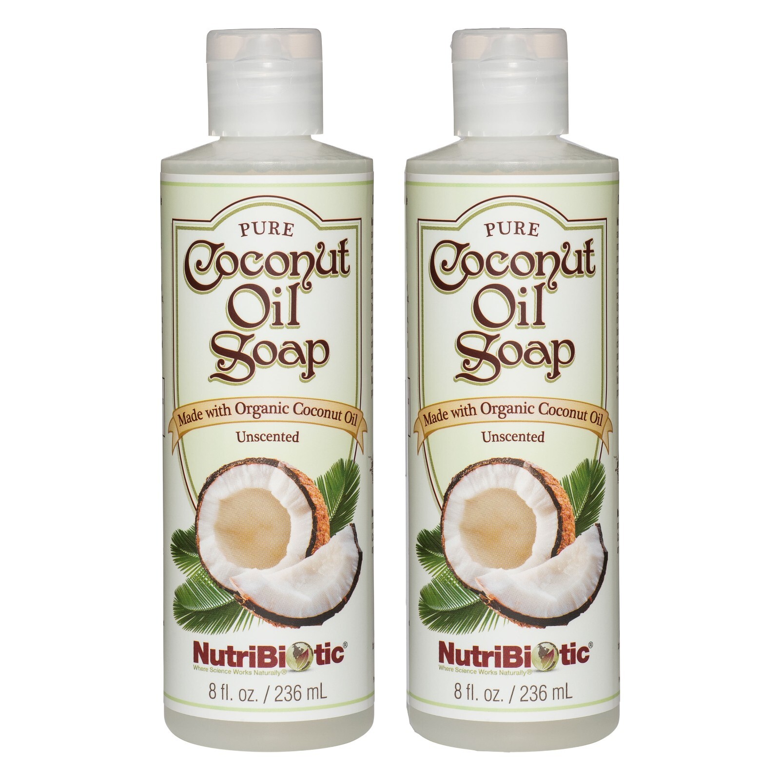 NutriBiotic – Organic Coconut Oil Soap, Unscented – Free of Parabens & Sulfates