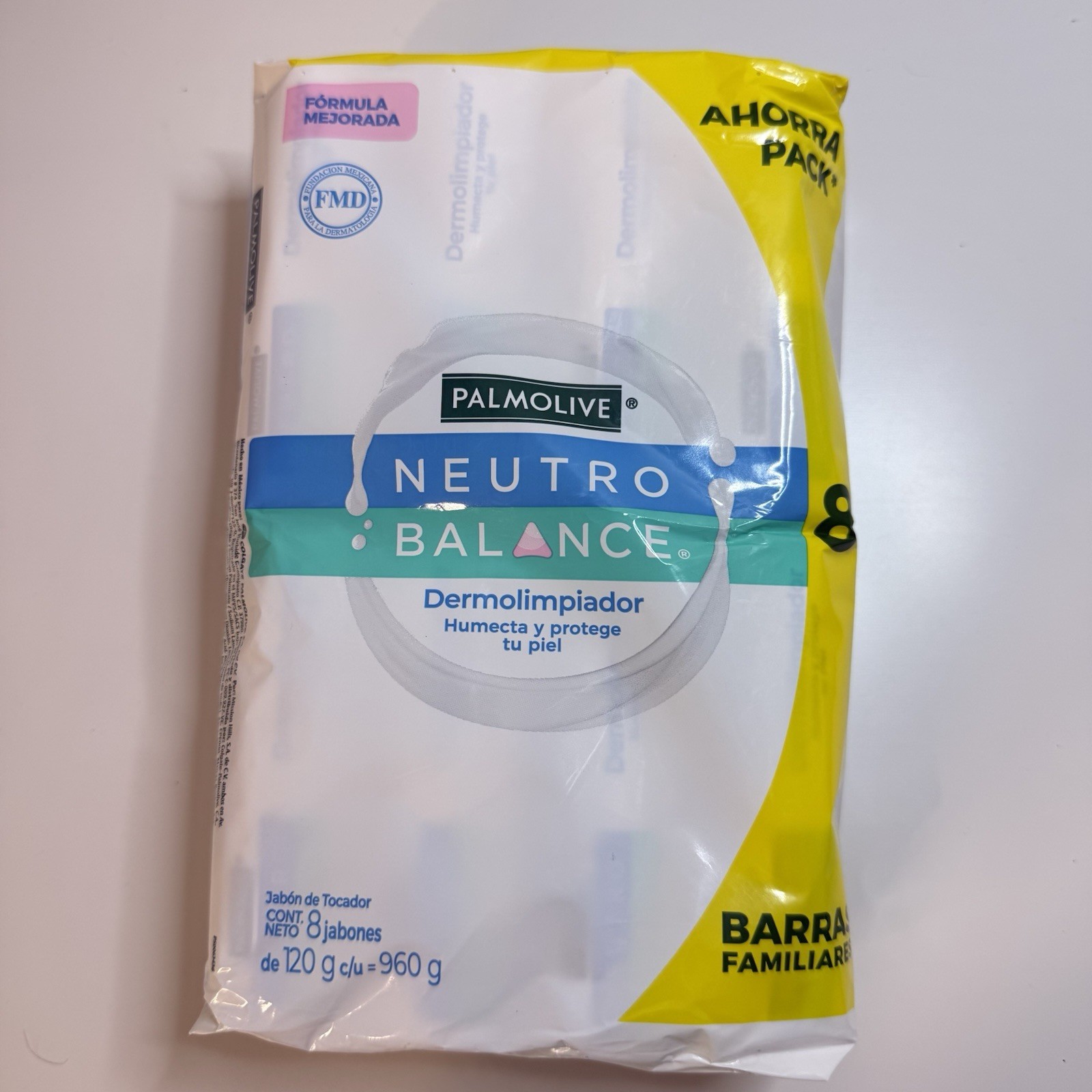 8 JABONES PALMOLIVE NEUTRO BALANCE (120g) – 8 PALMOLIVE SOAPS – Made in Mexico