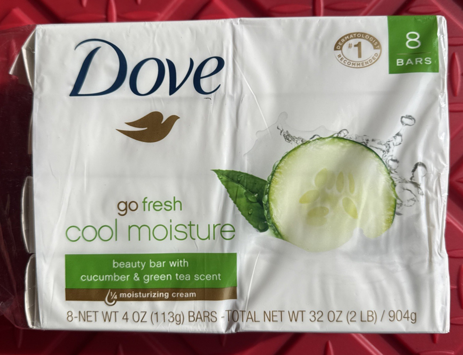 Pack of 16 – 4 oz Dove Skin Care Beauty Bars Cool Moisture Cucumber & Green Tea