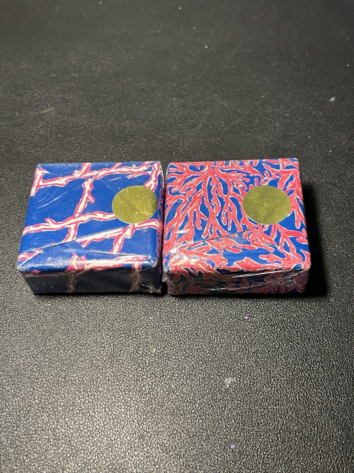 NEW Lilly Pulitzer 2000s 2pc Coral Blue Scented Bath Soap Bars, 2.5×1” FREE SHIP
