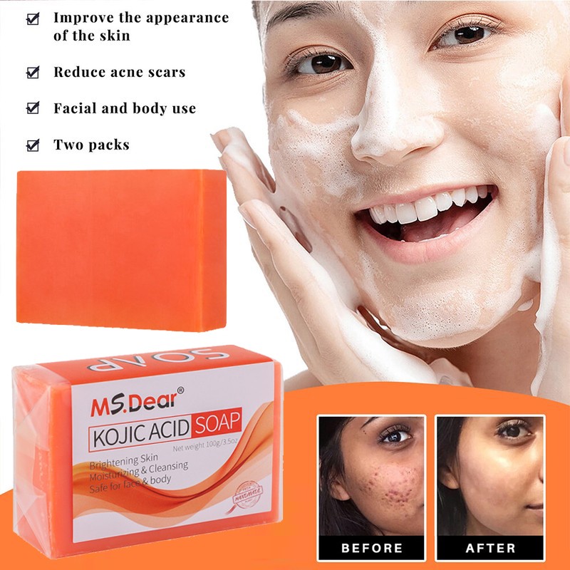 Kojic Acid Soap Dark Spot Whitening Turmeric Soap Skin Bleaching Lightening 100G