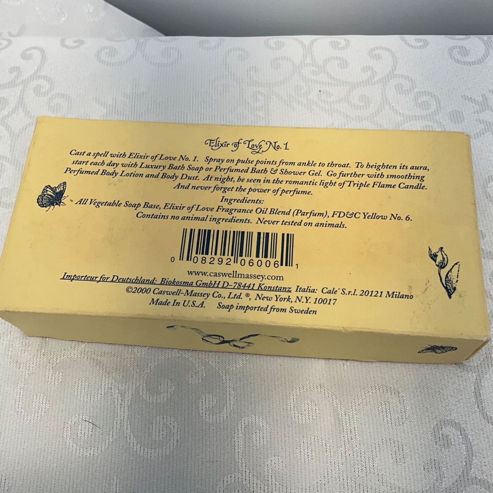 Caswell-Masseys Elixir Of Love No. 1 Luxury Bath Soap 3-Pack Set