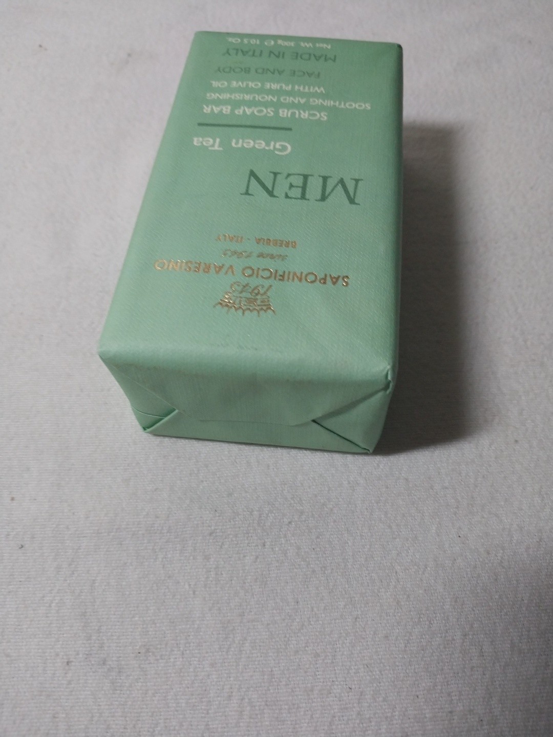 1PCS SAPONIFICIO VARESINO Face & Body Scrub Scented Soap Bar GREEN TEA 10.5 Oz