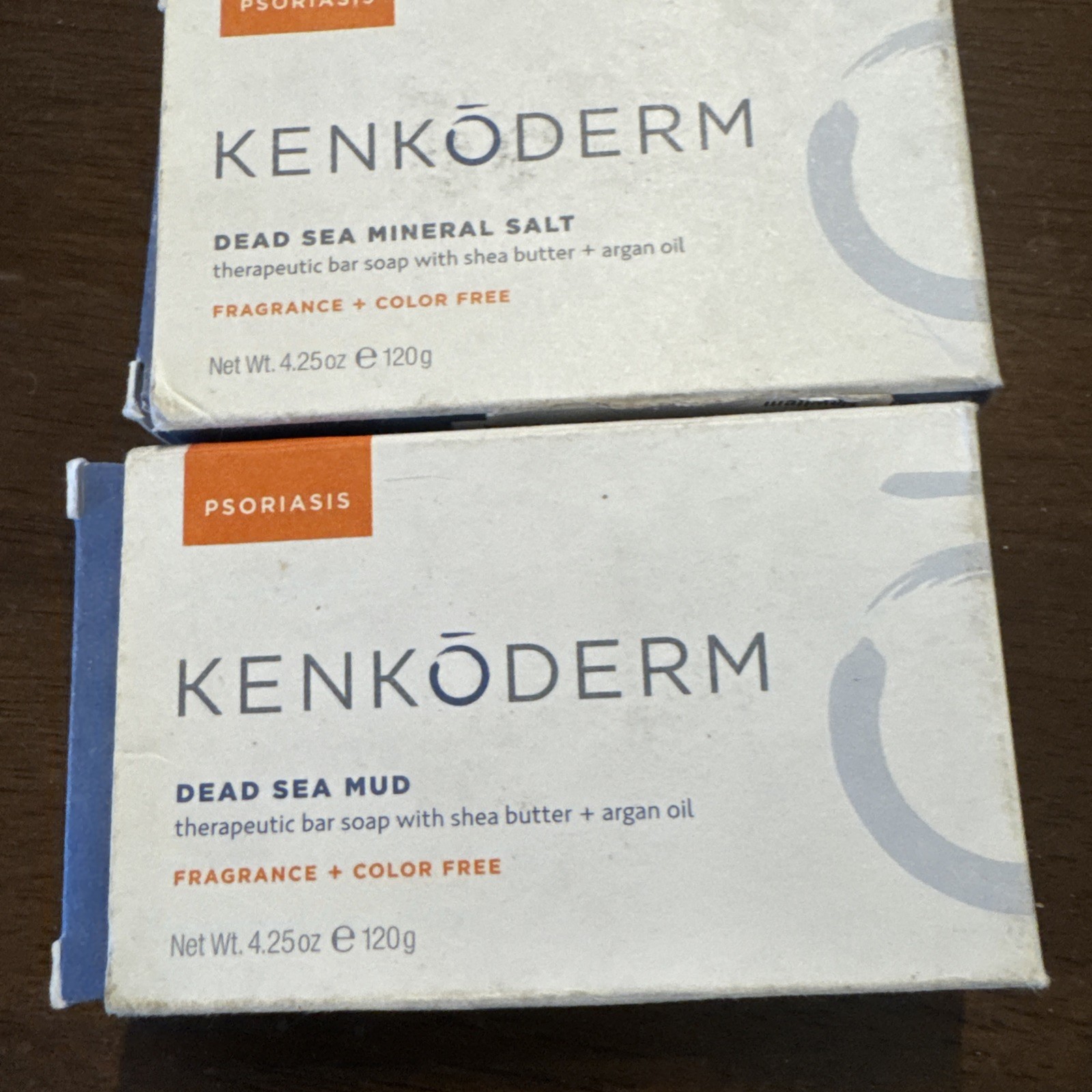 Kenkoderm Psoriasis Dead Sea Mud Soap with Argan Oil & Shea Butter Lot 2