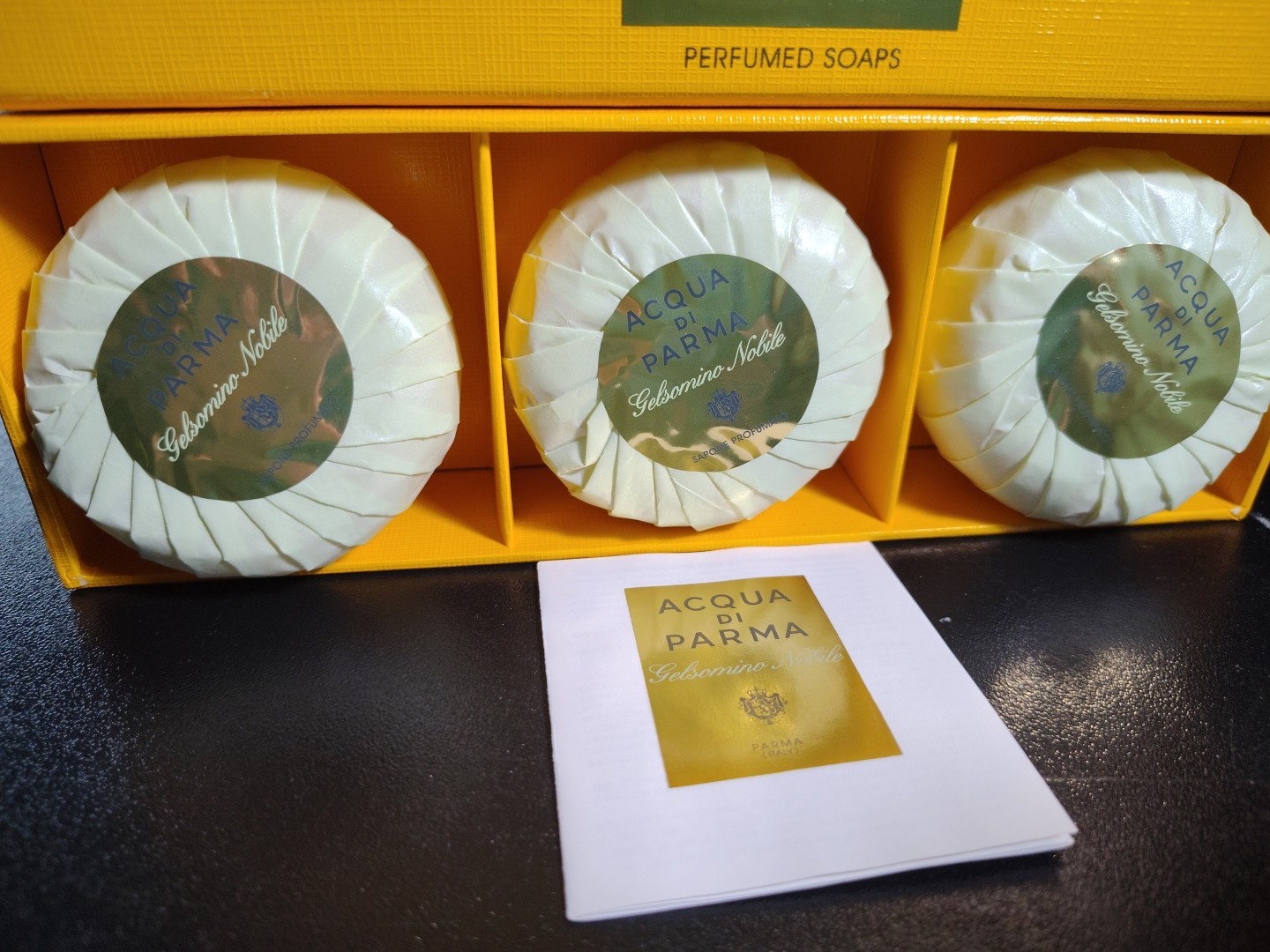 Acqua Di Parma Gelsomino Nobile perfumed soap 3 pack 2.8 oz-(New)-
