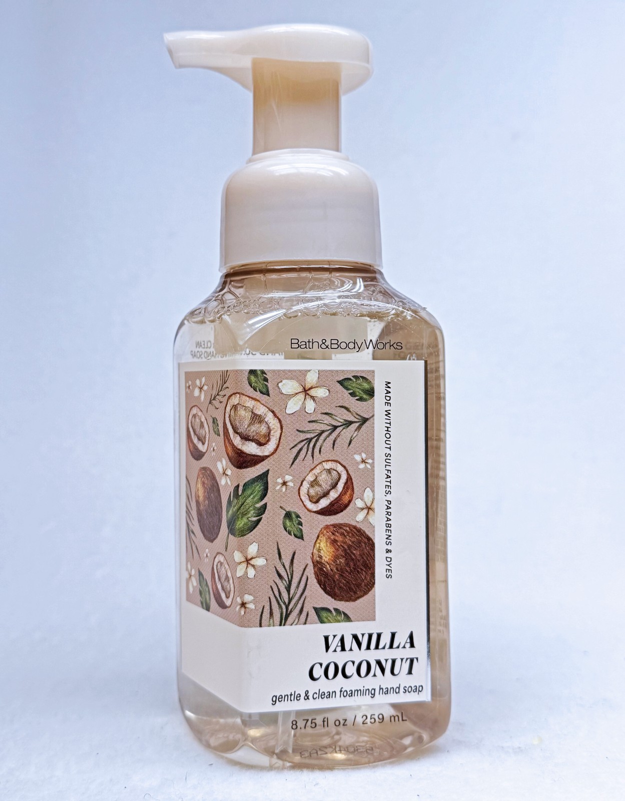 1 Bath & Body Works VANILLA COCONUT Gentle Foaming Hand Soap 8.75 oz
