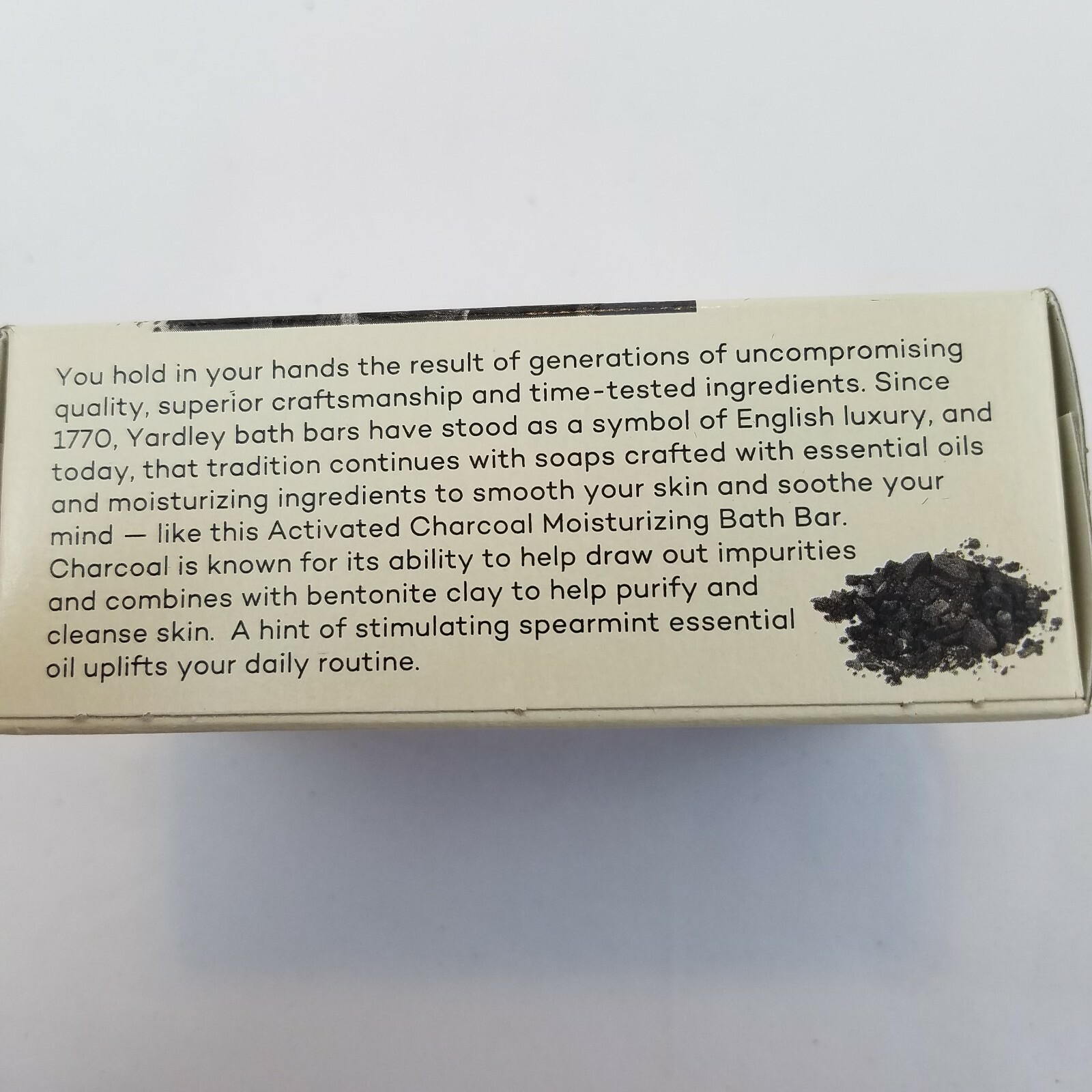 Yardley London Activated Charcoal Clay Moisturizing Bath Bar Soap New 4.25 oz