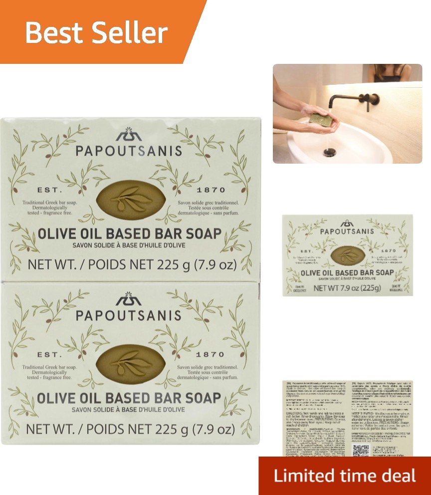 Dermatologically Tested Greek Olive Oil Soap – Hypoallergenic Bars for All Ages