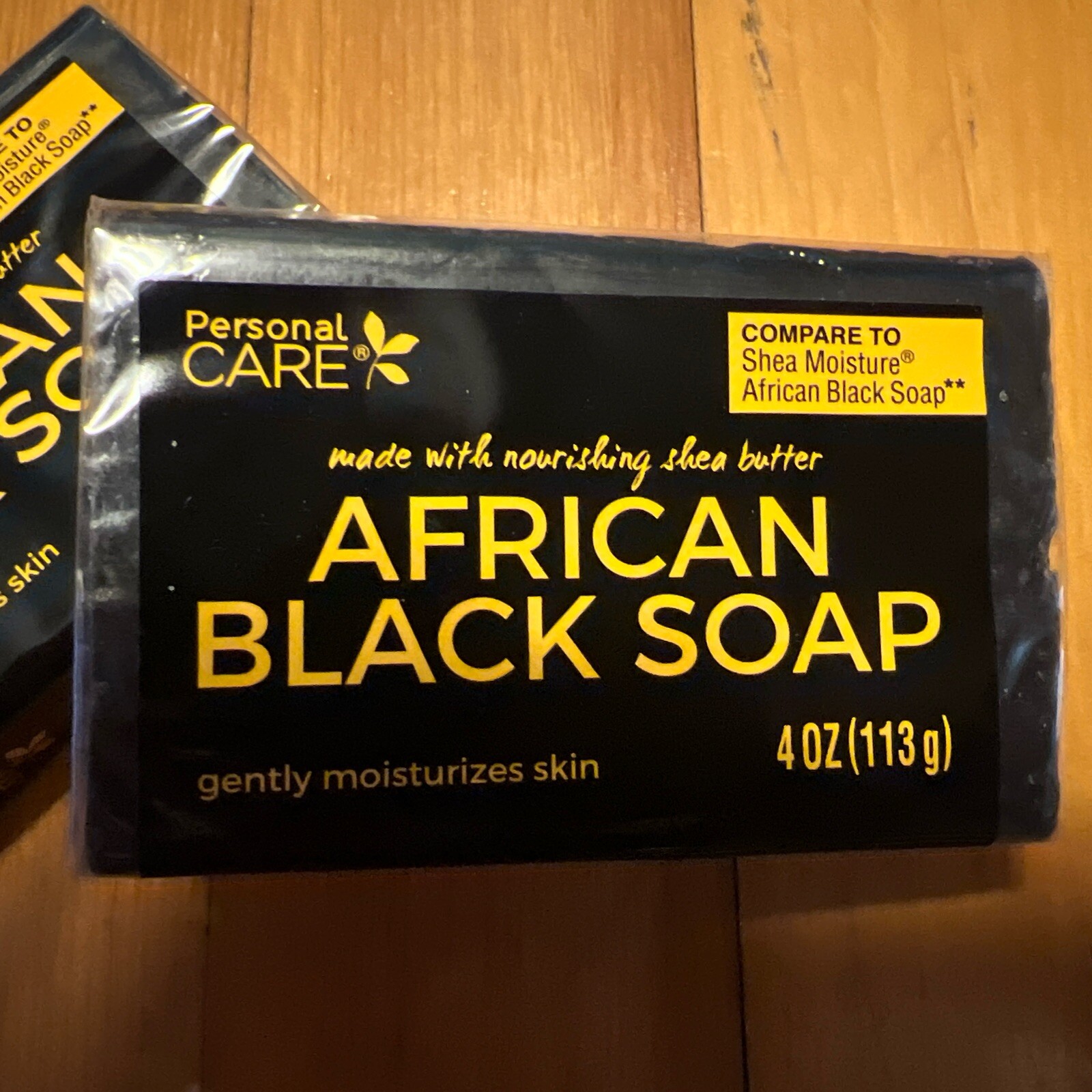 Personal Care African Black Soap With Shea Butter 4oz Bar New